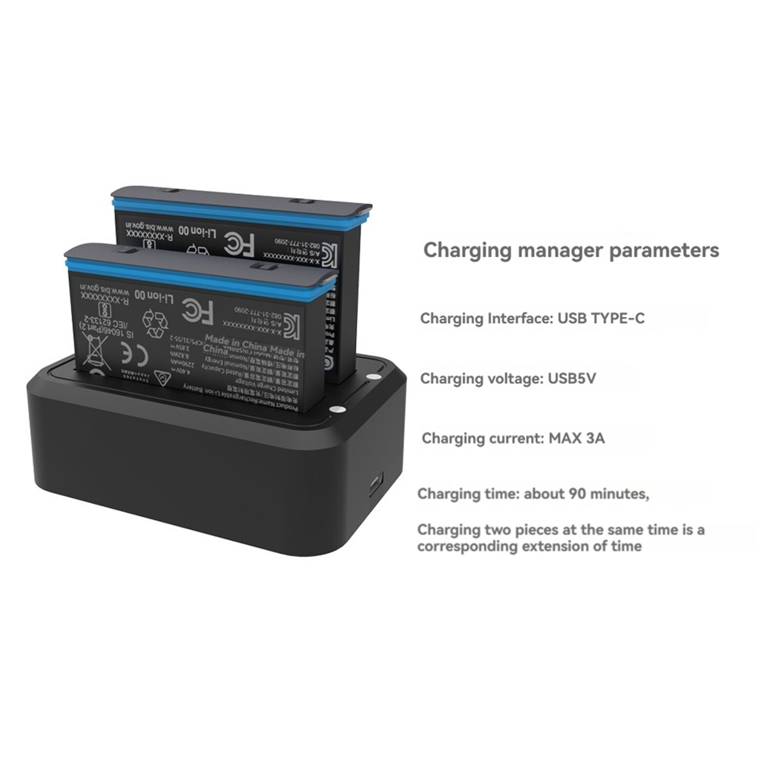 Battery Charing Base Dual Charger Charing Dock for Insta360 x4 Camera Accessory