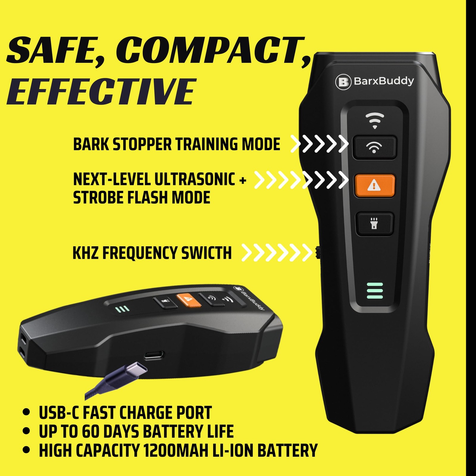 2nd Gen Dog Bark Deterrent Devices | Long Range Ultrasonic | Bark Collar Alte...