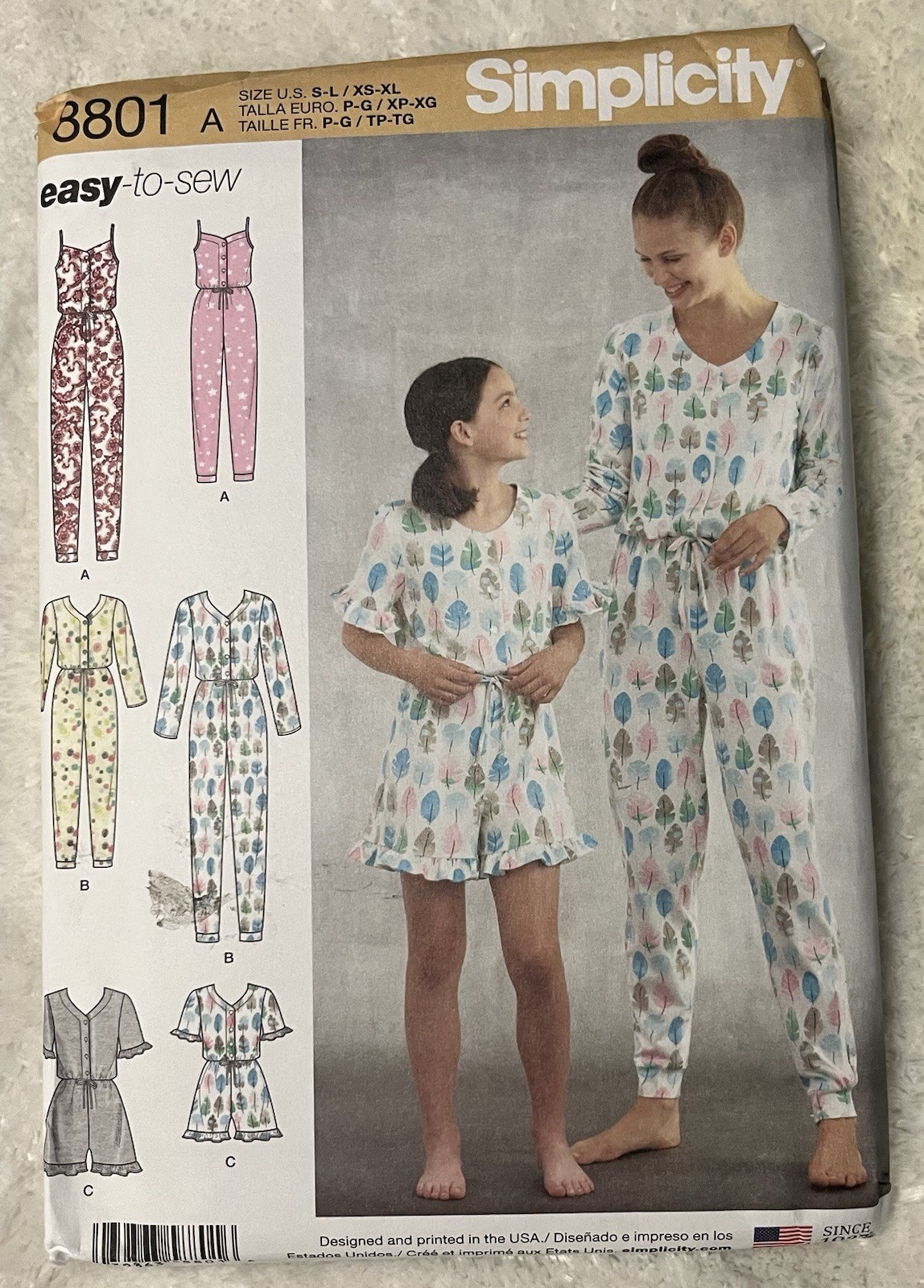 Simplicity 8801 Girls' & Misses' Knit Jumpsuit or Romper