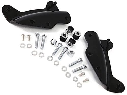 09-13 Gloss Black Detachable Sissy Bar Backrest 4 Point Docking Mount Hardware