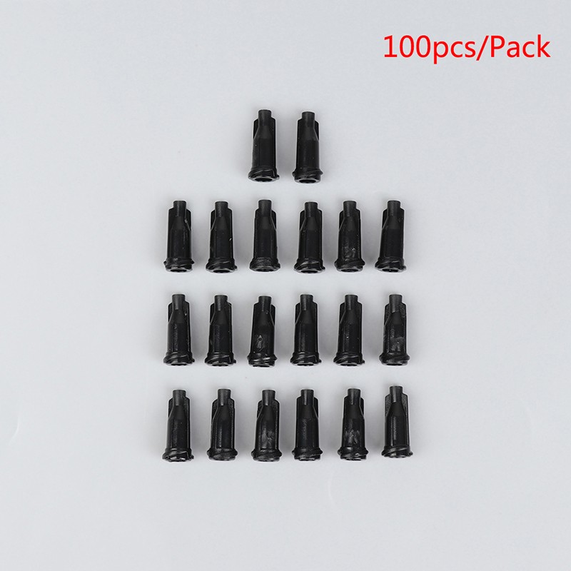 100Pcs Syringe Tips Caps Injector Dispenser Dispensing Needle Sealing Plug