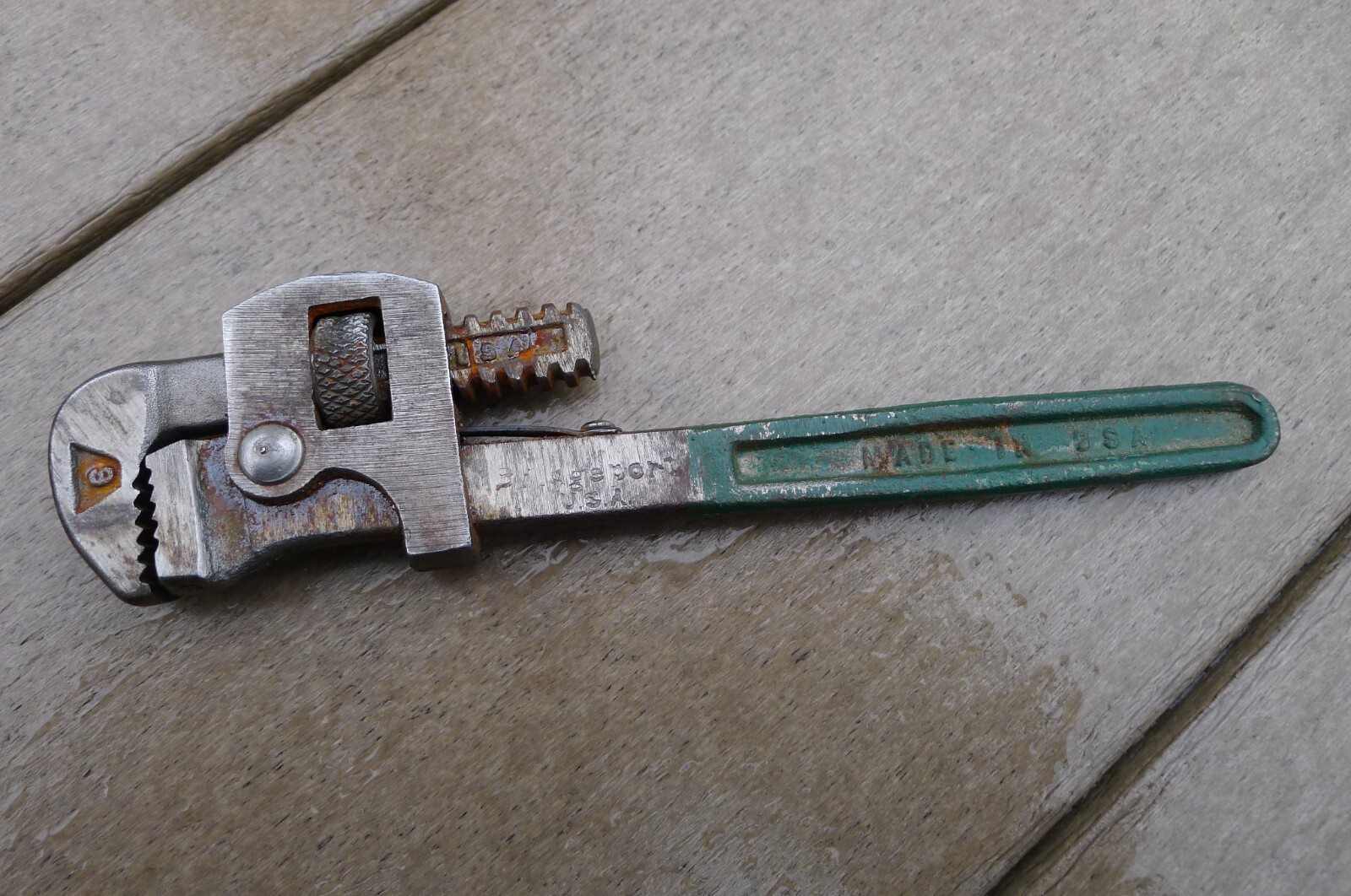 VTG 6" BRIDGEPORT PIPE WRENCH, MADE IN THE USA