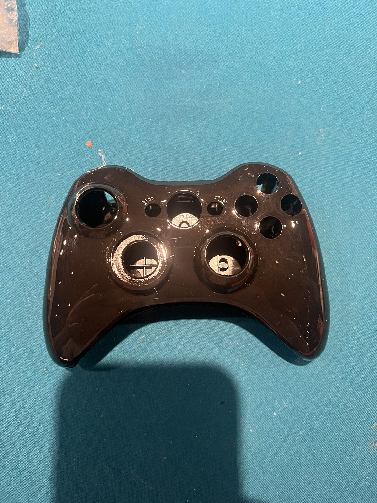 XBOX 360 Controller Replacement Case Glossy Black With Matching Battery Case