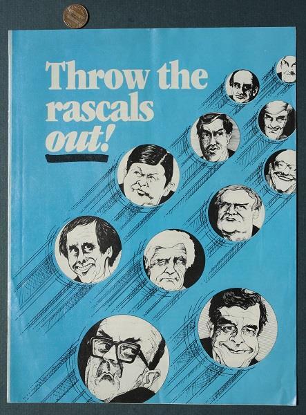 1984 Democratic Party Congress Anti-GOP Throw the Rascals Out Booklet Mondale --