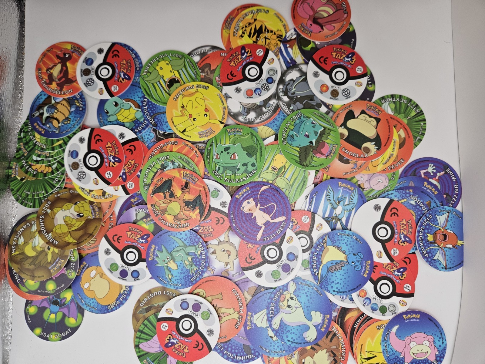 Pokemon Tazos 2002 Version Full Set Of 151 Pokemon Figures Tazos U.S Seller