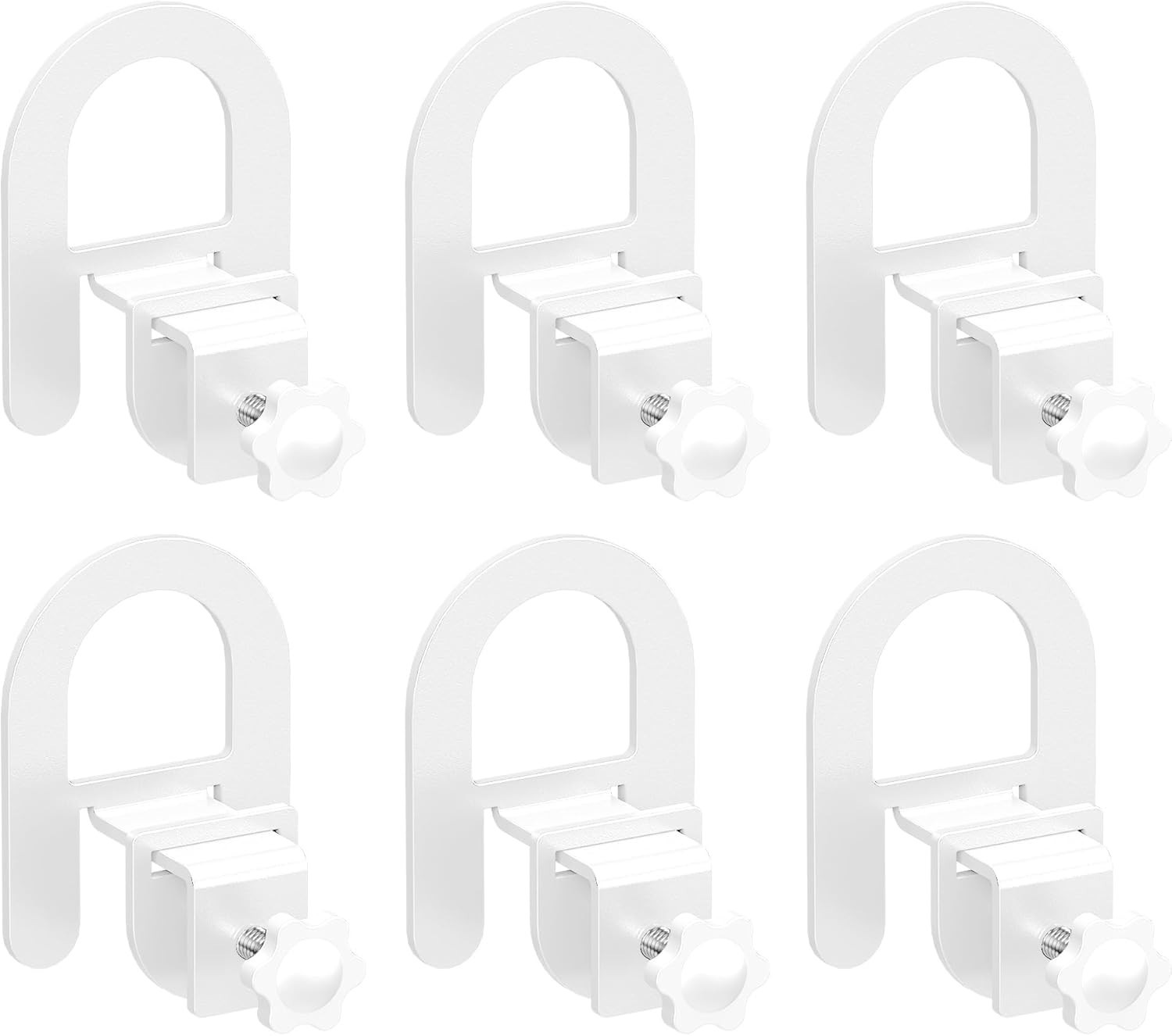 6PCS White Non Slip Mattress Gaskets, Adjustable Mattress Holder for Metal Bed F