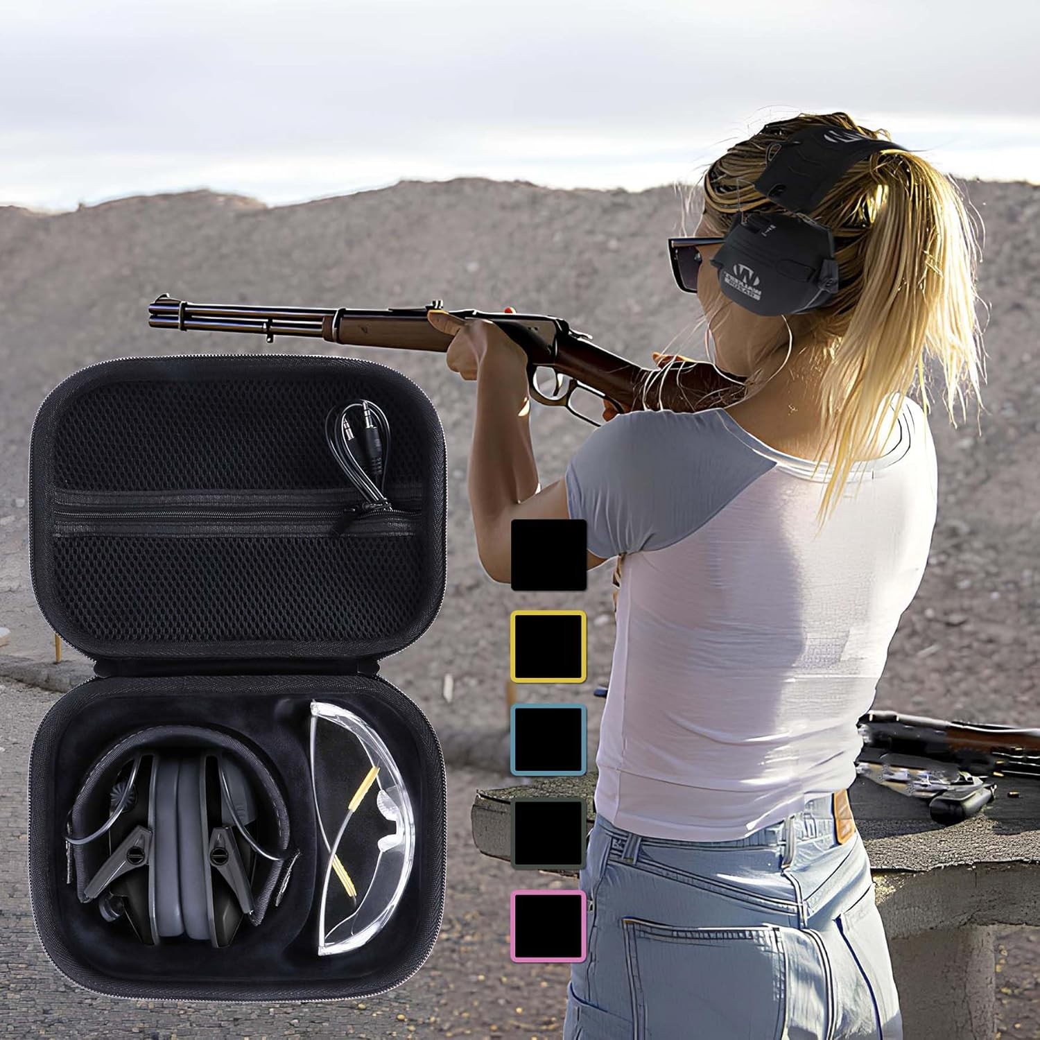 Storage Case Compatible with Walker's Razor Slim Shooting Hearing Protection Ele