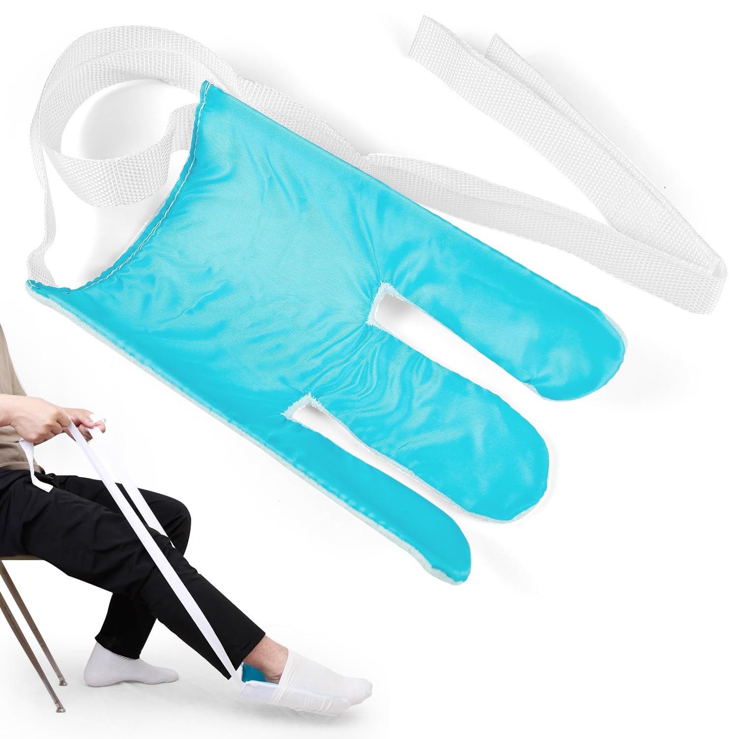 Folklyzo Sock Aid - Aids for Putting On Socks - Device Blue