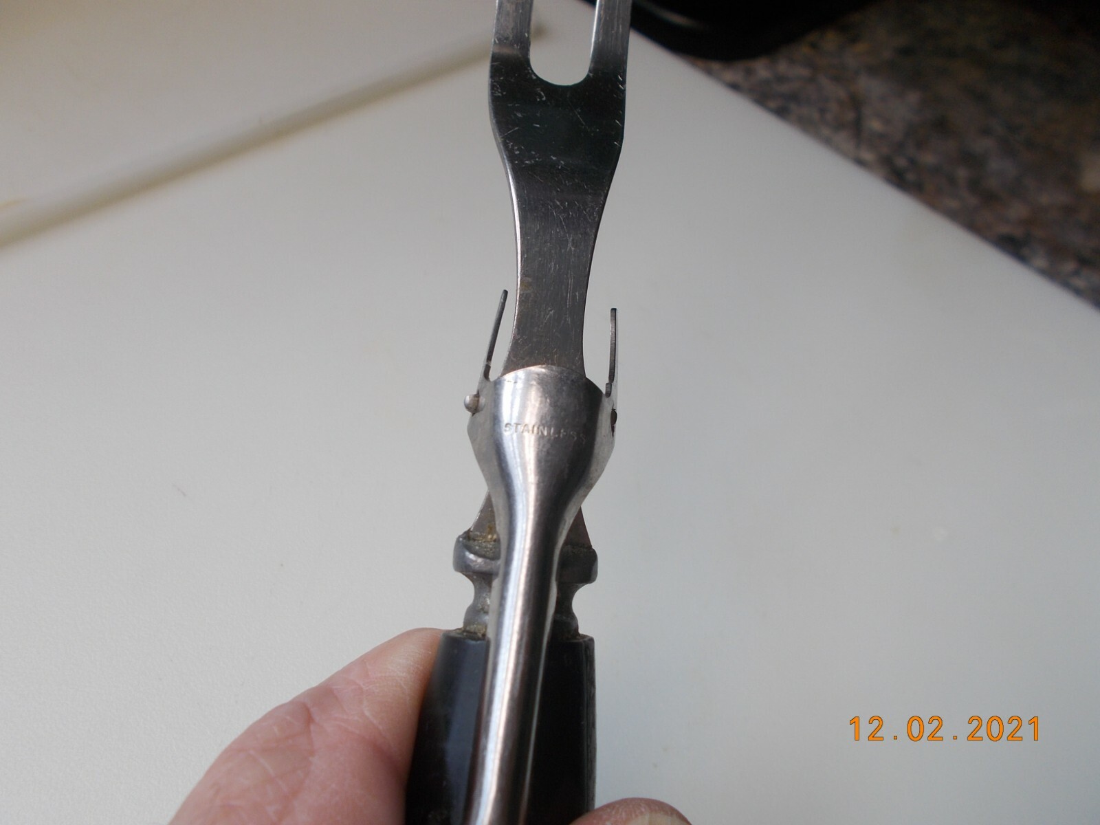Unbranded 11" Meat Fork with Meat Holder / Stand