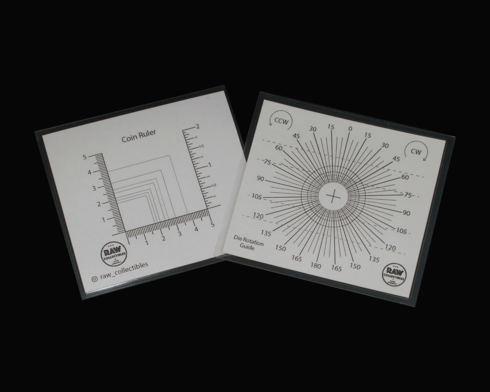 Die Rotation Error Guide and Coin Ruler - Error coins measurement tool