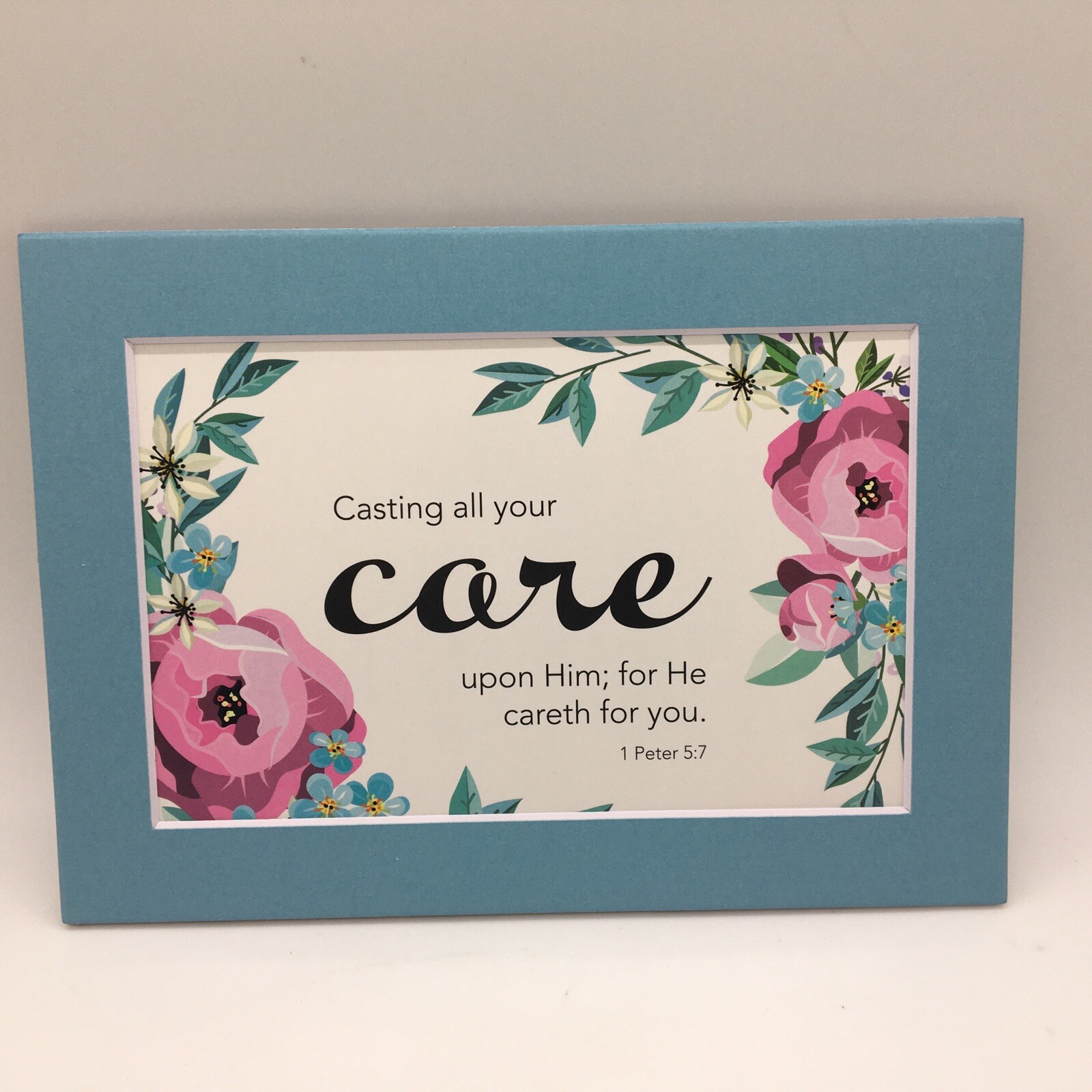 New Handmade 5x7 (Matted 4x6) Religious Scripture Inspirational Free Ship 307