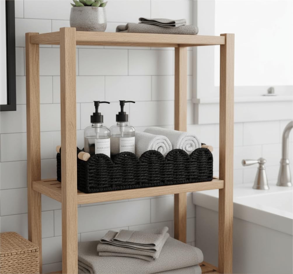 Storage Basket Organizer, Small Wicker Decor Basket