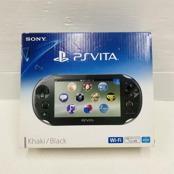 【Unused】SONY PlayStation PSVita Wi-Fi Model Khaki Black PCH-2000 ZA16 Cosole F/S
