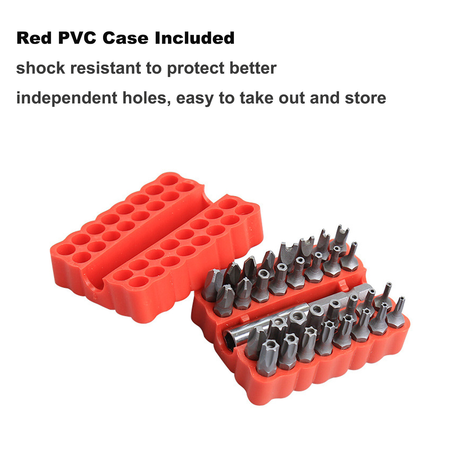33 PCS Tamper Security Torx Bit Set Hex Head Drill Extension Screwdriver Bits US