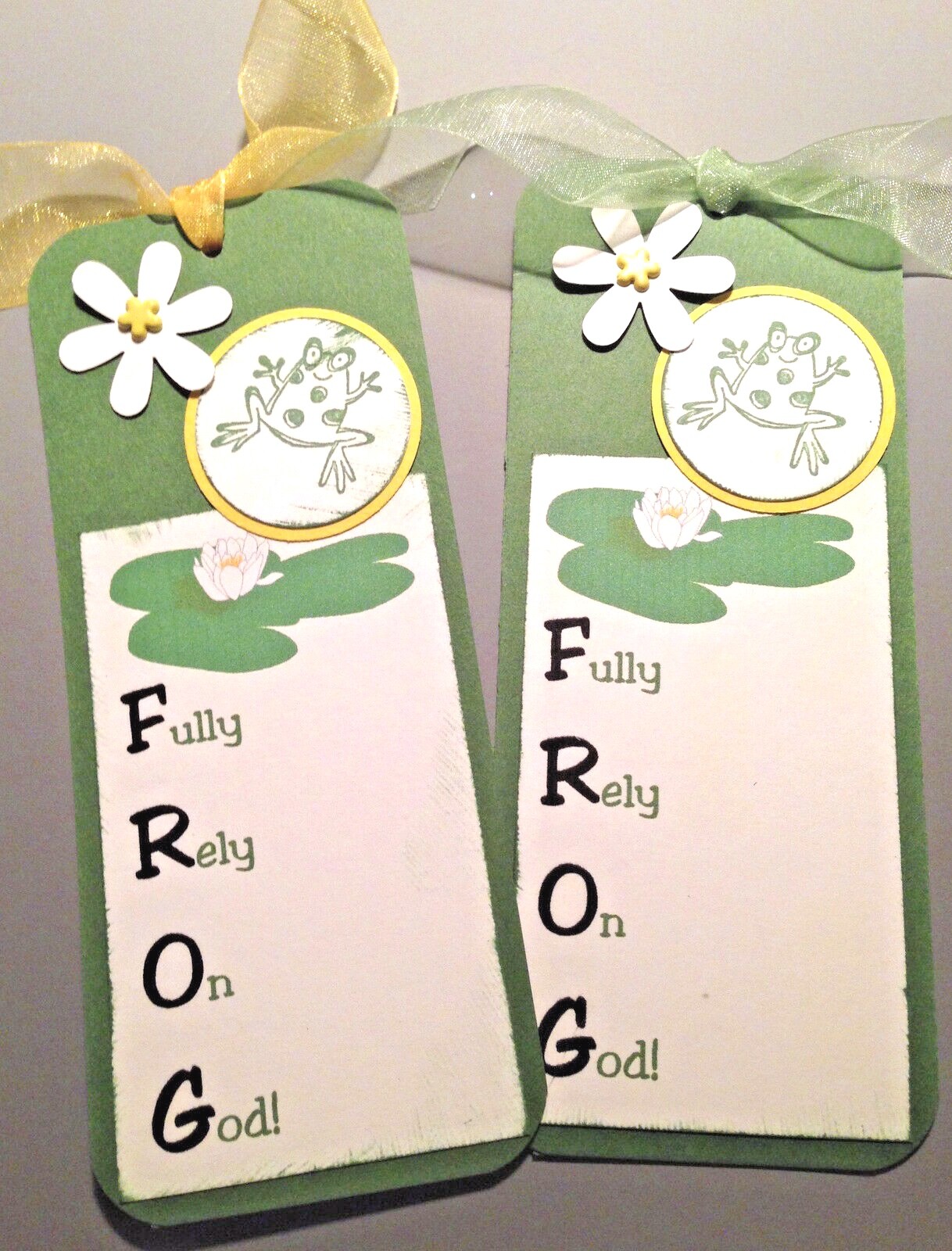Handmade Christian Bookmark “Fully Rely on God”, Set of 2   FREE SHIP!