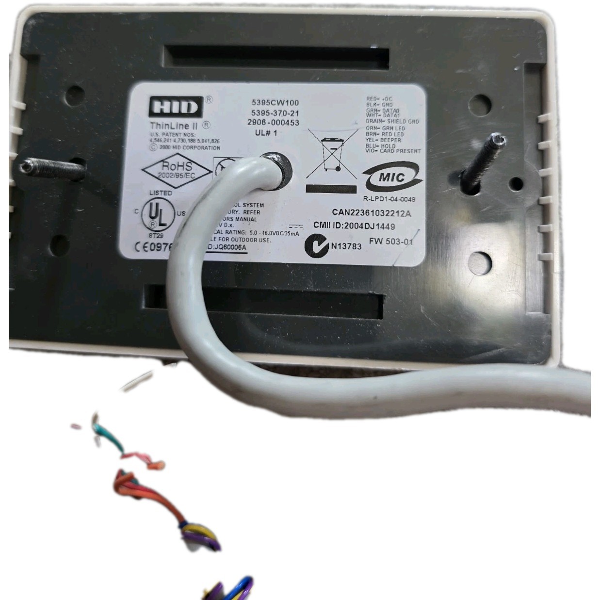 HID THINLINE II 5395CW100 PROXIMITY CARD READER