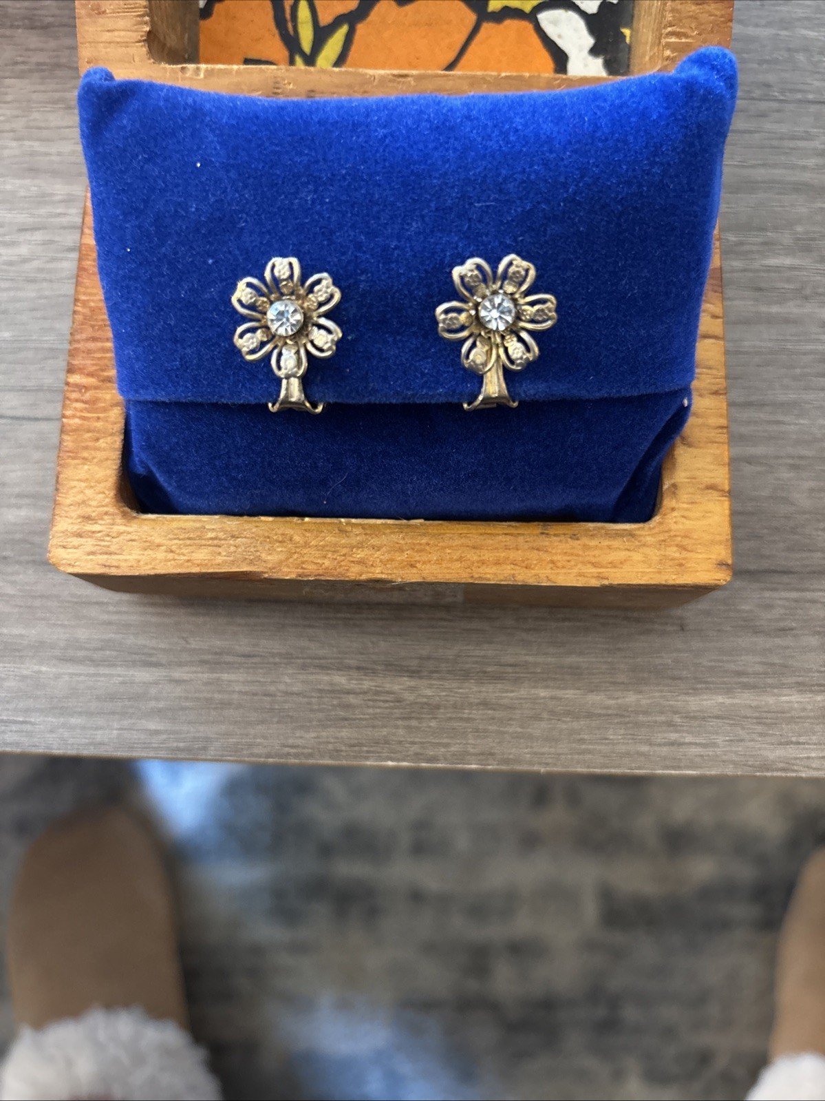 Vintage Flower Clip-On Earrings