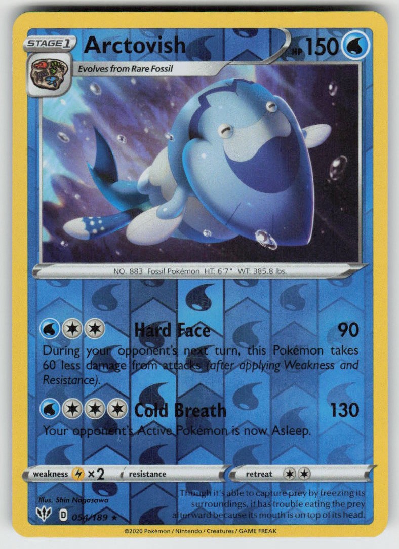 PO-04 Reverse Holo Arctovish 054/189 Rare SWSH03: Darkness Ablaze NM