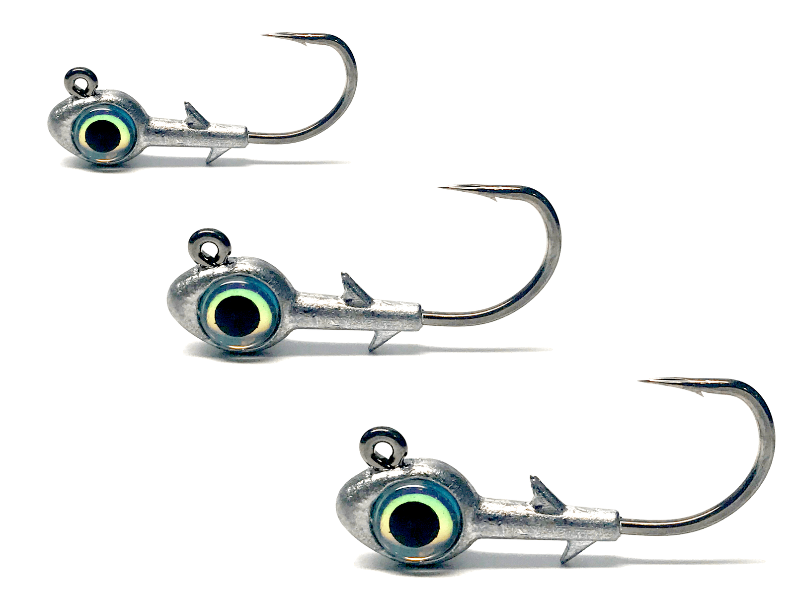 5 Pack Big Eye Jigs Redfish Trout Flounder Fluke Red Eye Jig Heads Swim Bait