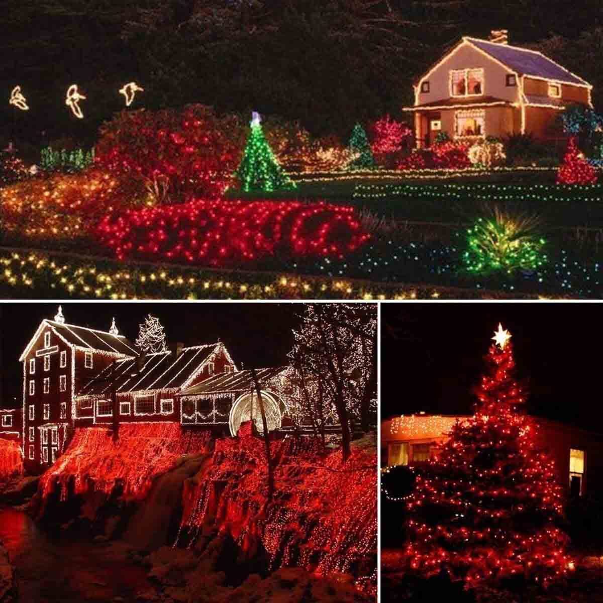 Solar LED Light String, Solar Powered 39 FT 100 Hanging Small lights 8 Modes