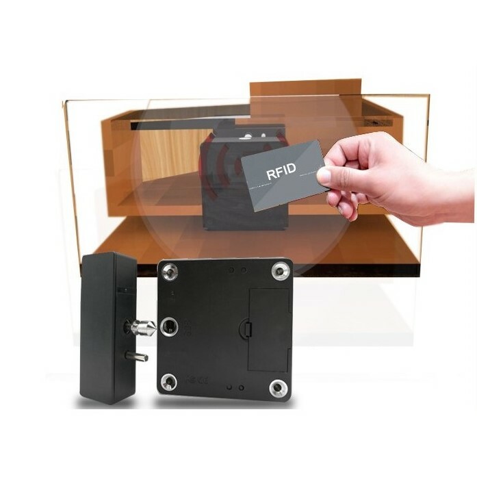 RFID Hidden cabinet lock with power jack cable, KR-S80LC-PJC-3.3