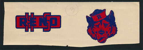 Reno High School **RARE** ORIGINAL 1940's Dual Decal vtg Huskies Nevada sticker