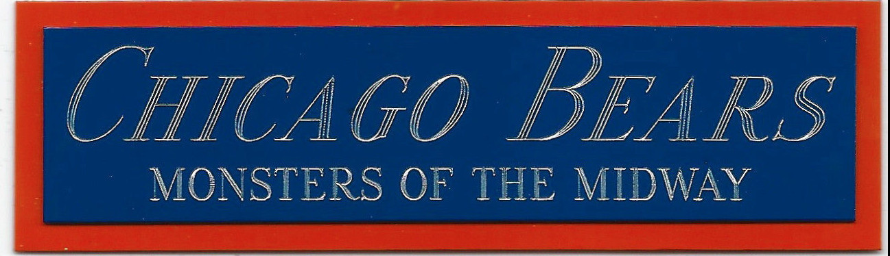 MONSTERS OF THE MIDWAY CHICAGO BEARS NAMEPLATE AUTOGRAPH Signed FOOTBALL JERSEY