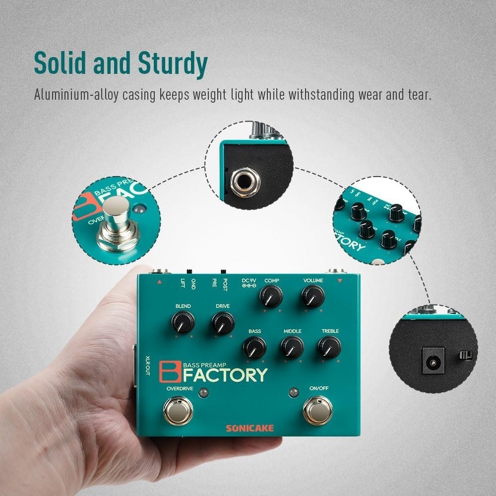 Bass Pedal with Analog Overdrive & Compression^