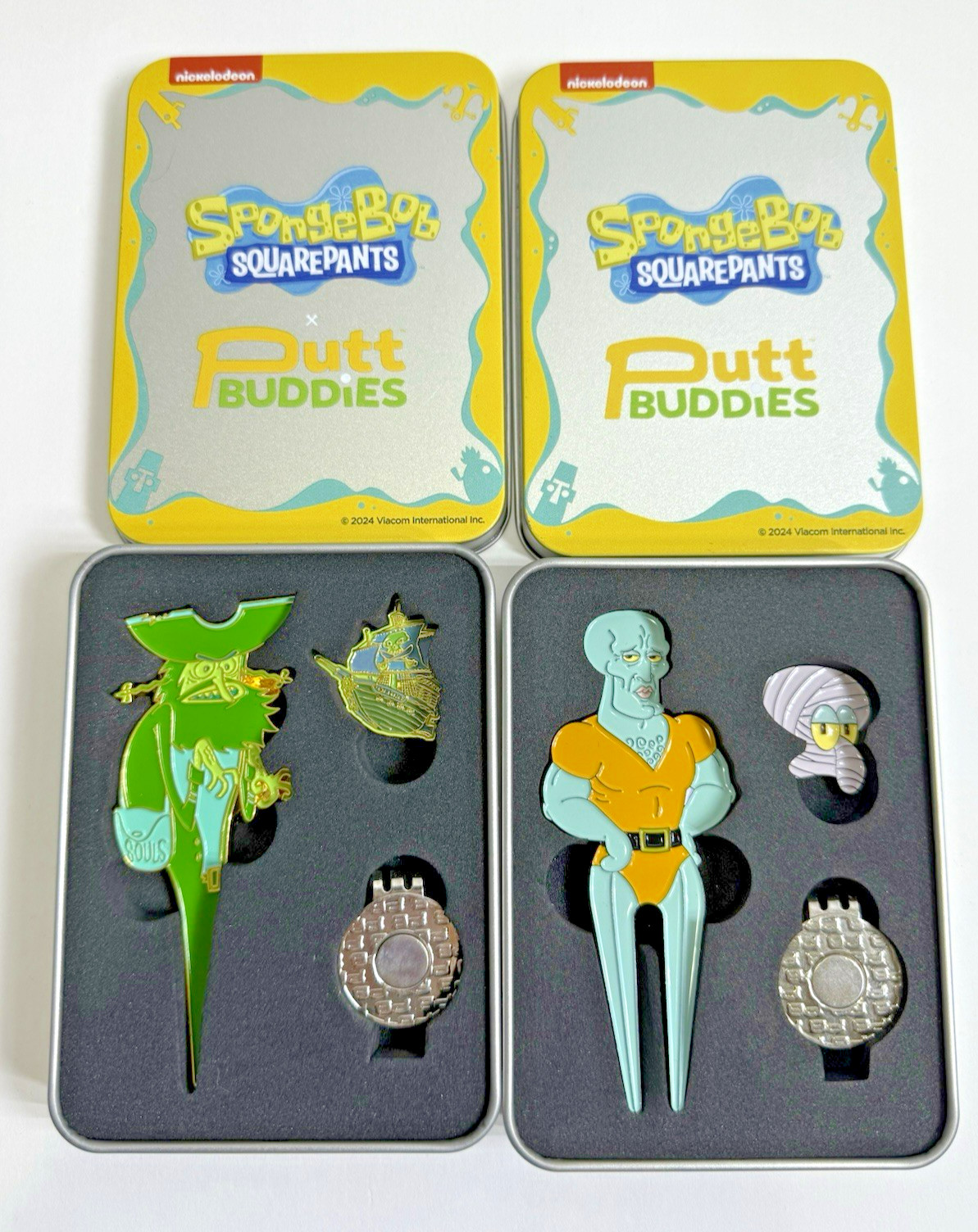 Putt Buddies Handsom Squidward & Flying Dutchman Golfing Divot Tools Set