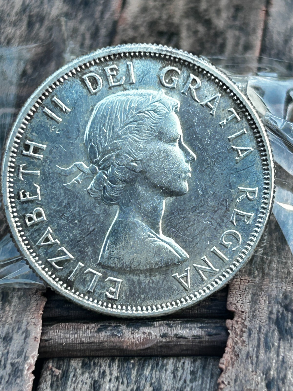 1958 Canada 50 Cents Silver Coin REF J 10
