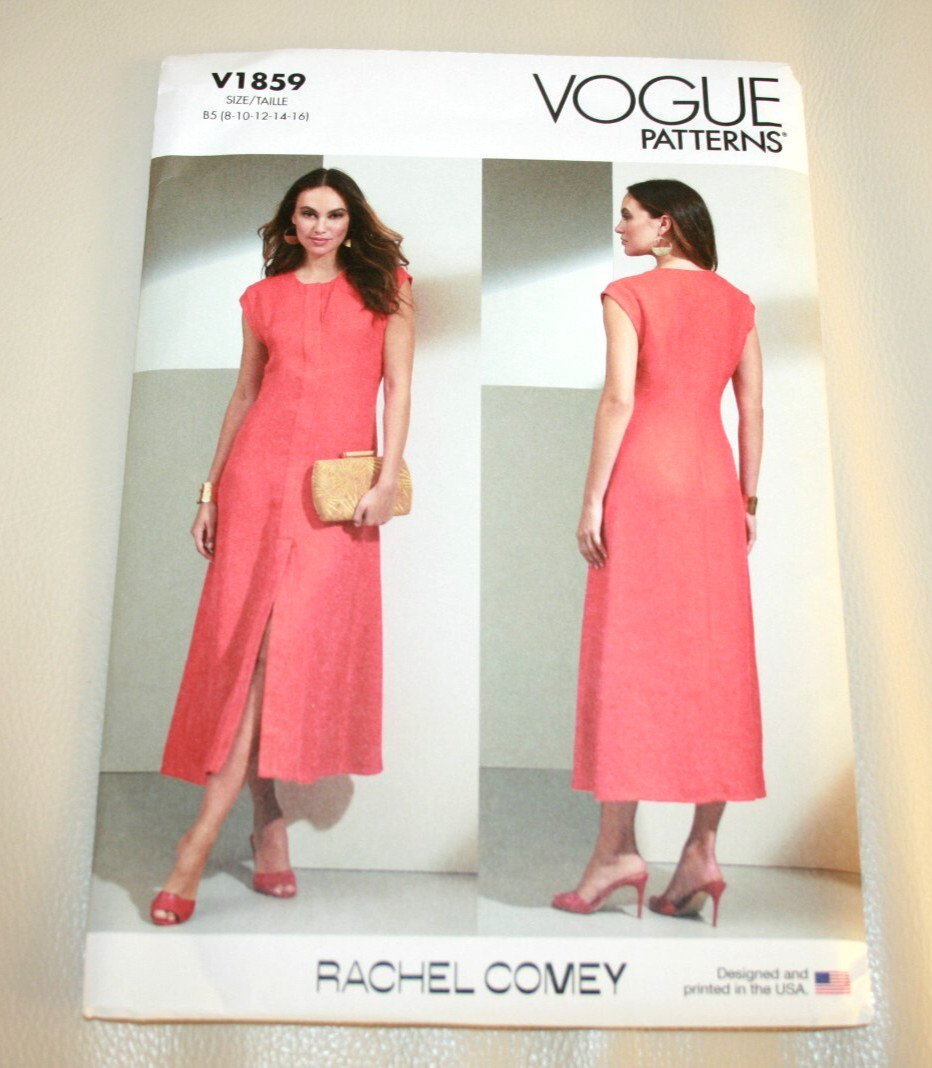 Vogue Pattern 1859 Rachel Comey Midi Dress  sz 8-16