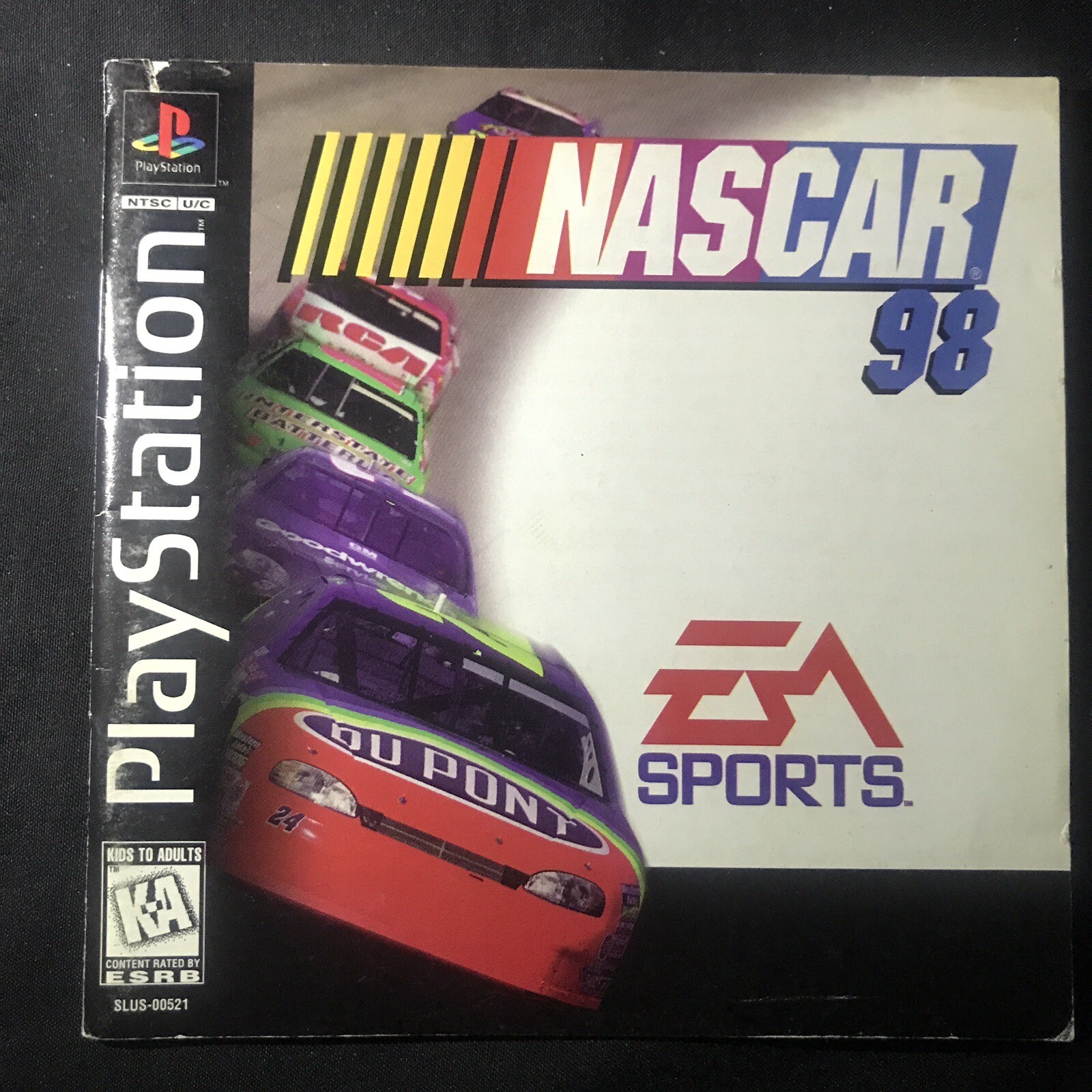 NASCAR 98 (Sony PlayStation 1, 1997) PS1 Black Label Original MANUAL ONLY