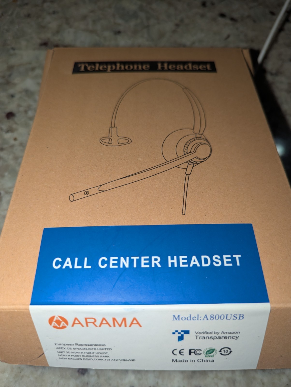 Arama Telephone Headset Call Center Headset A800..NIB Free Ship