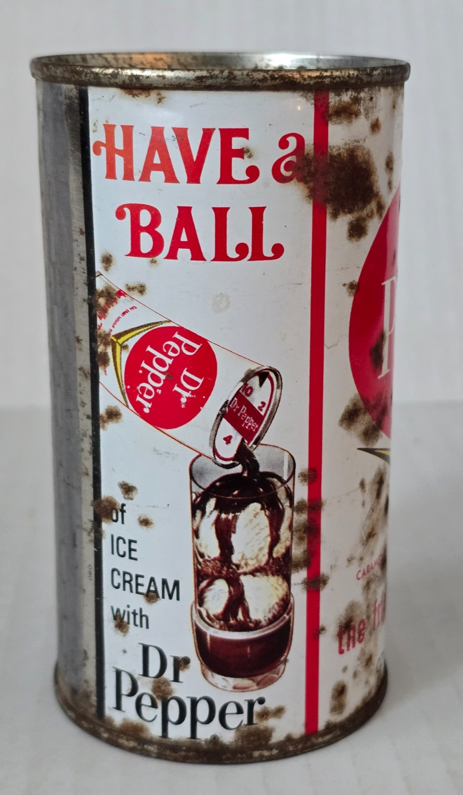 Vintage 1965 Dr Pepper Chevron Soda Can Pull Tab