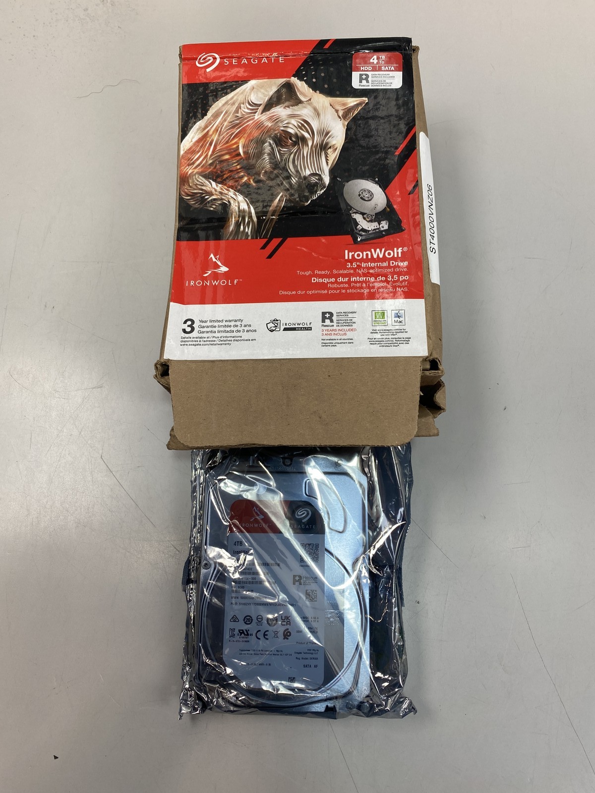 Seagate IronWolf 4TB NAS Internal Hard Drive with Rescue Data