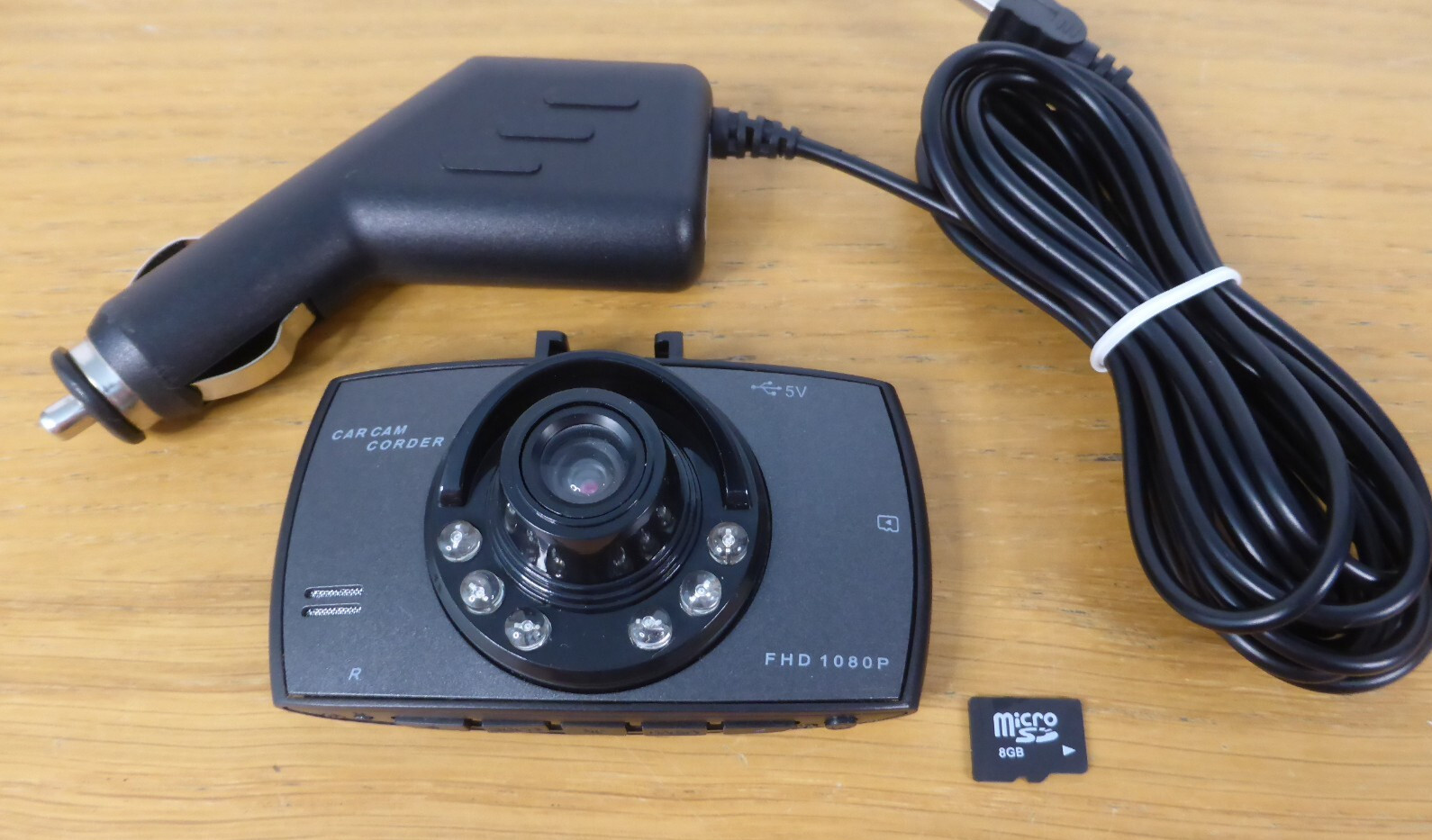 Car Cam Corder FHD 1080p Dash cam inc power lead & 8GB SD card Full HD GWO