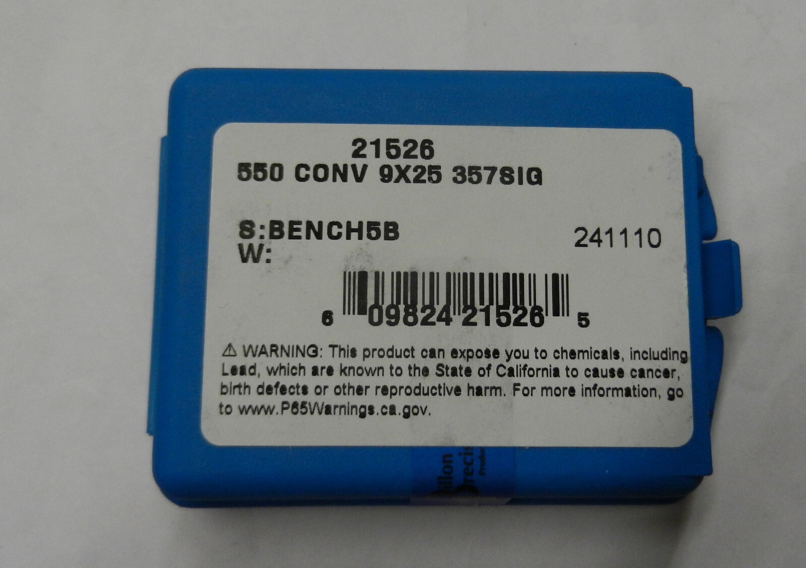 Dillon Precision 550 Conversion Kit in SEALED BOX;  9x25, 357 SIG;  20526
