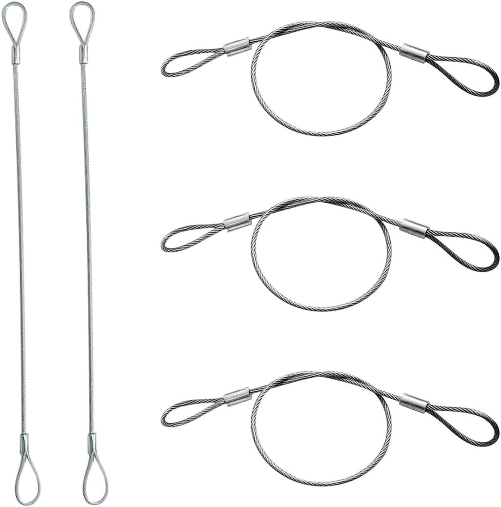 5 Pack Luggage Lock Safety Cable, Stainless Steel Cable with Loops, Stainless St