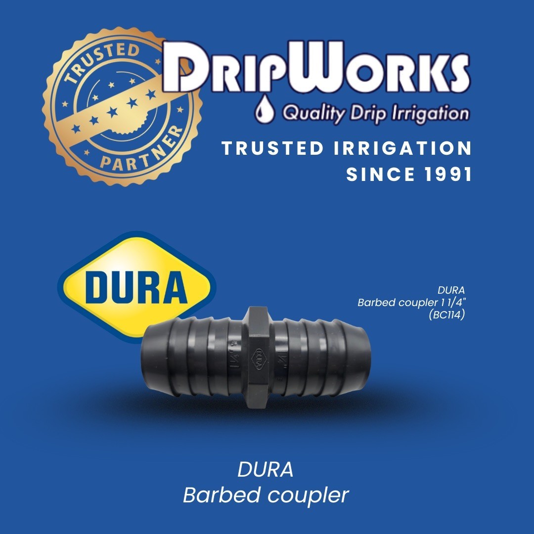 5 Pack Dura Plastics Barbed Coupler – Schedule 40 PVC 1 1/2"