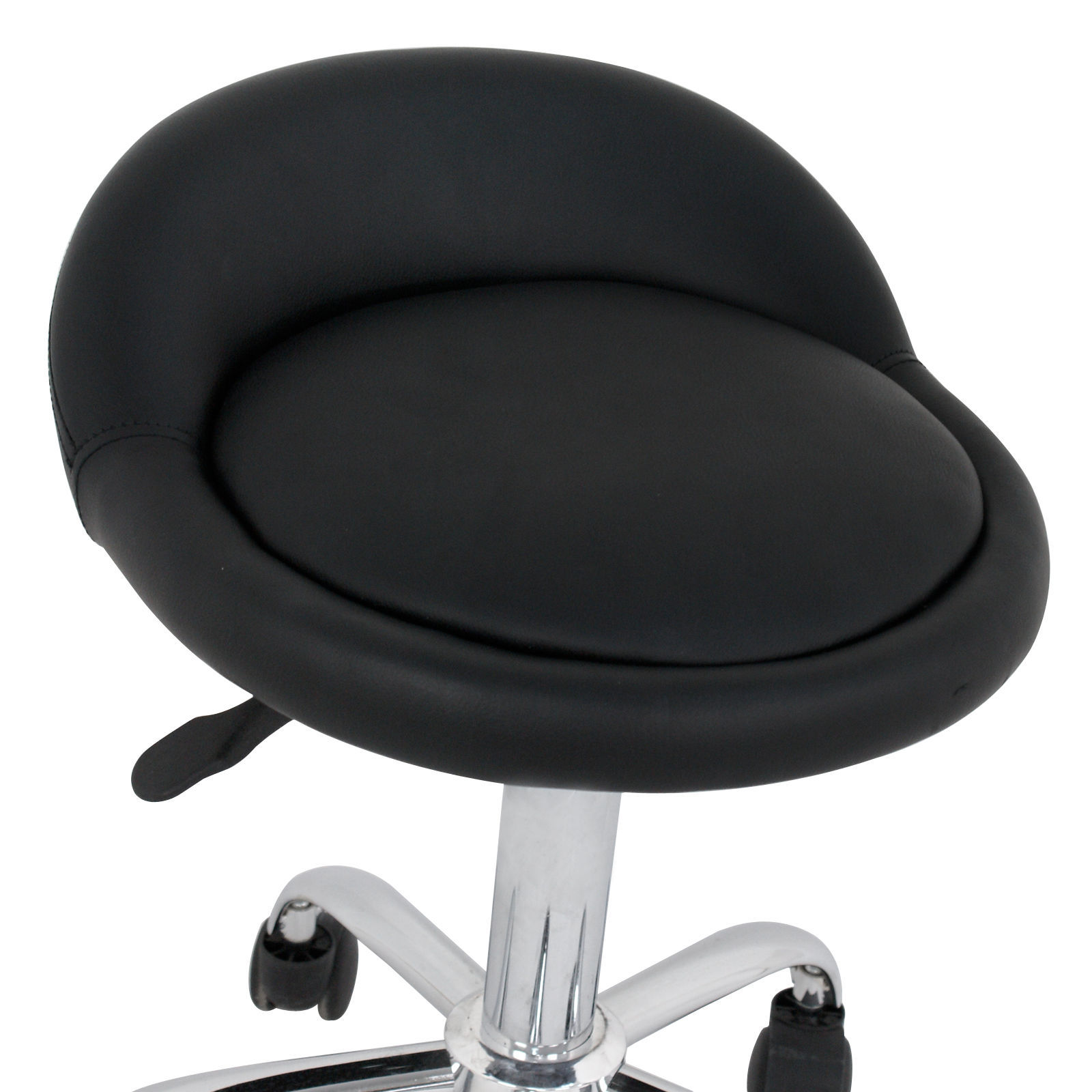 Hydraulic Adjustable Set of 4 Rolling Massage Salon Spa Stools Open Back Chairs