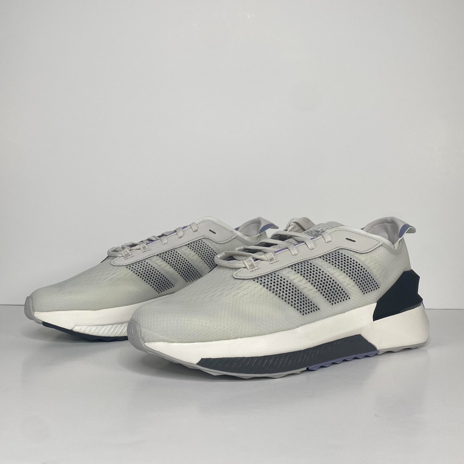 adidas Avryn Trainer Sneakers (ID9422) White/Grey/Lilac Purple Accent NEW