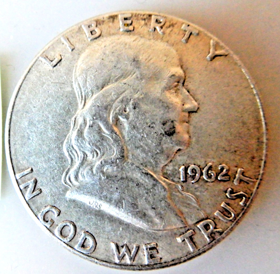 1962-P Franklin Half Dollar US Silver Coin KM#199