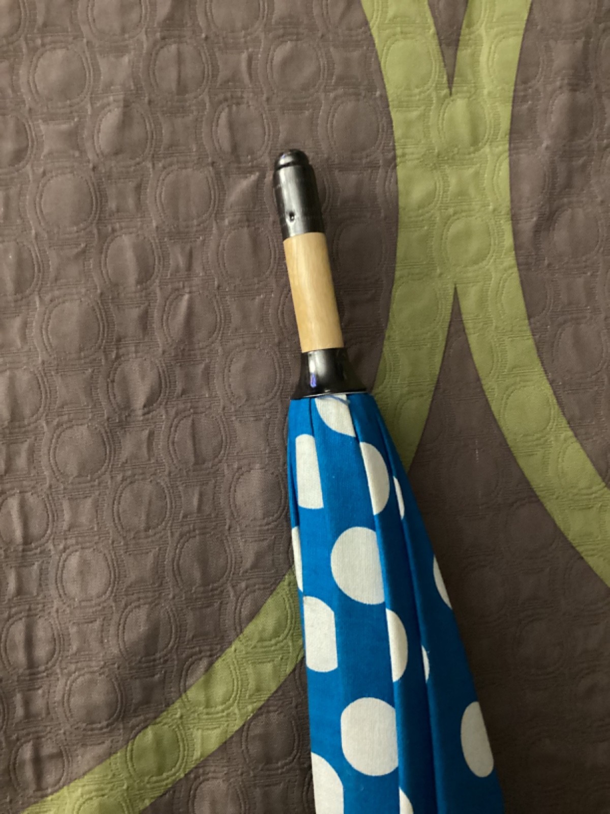 Just Richard Umbrella Blue White Polka Dot Umbrella Some Flaws