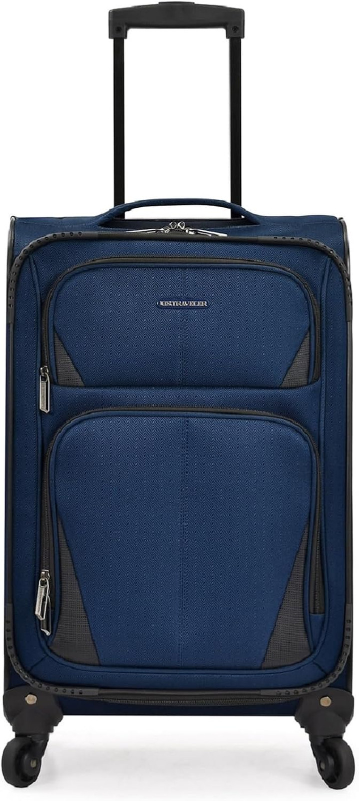 Aviron Bay Expandable Softside Luggage with Spinner Wheels, Navy, Carry-On 23-In