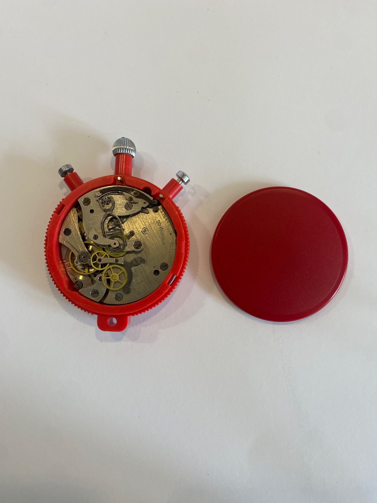 Vintage USSR Slava Stopwatch Mechanical 3 Button Working Soviet Timer Rare