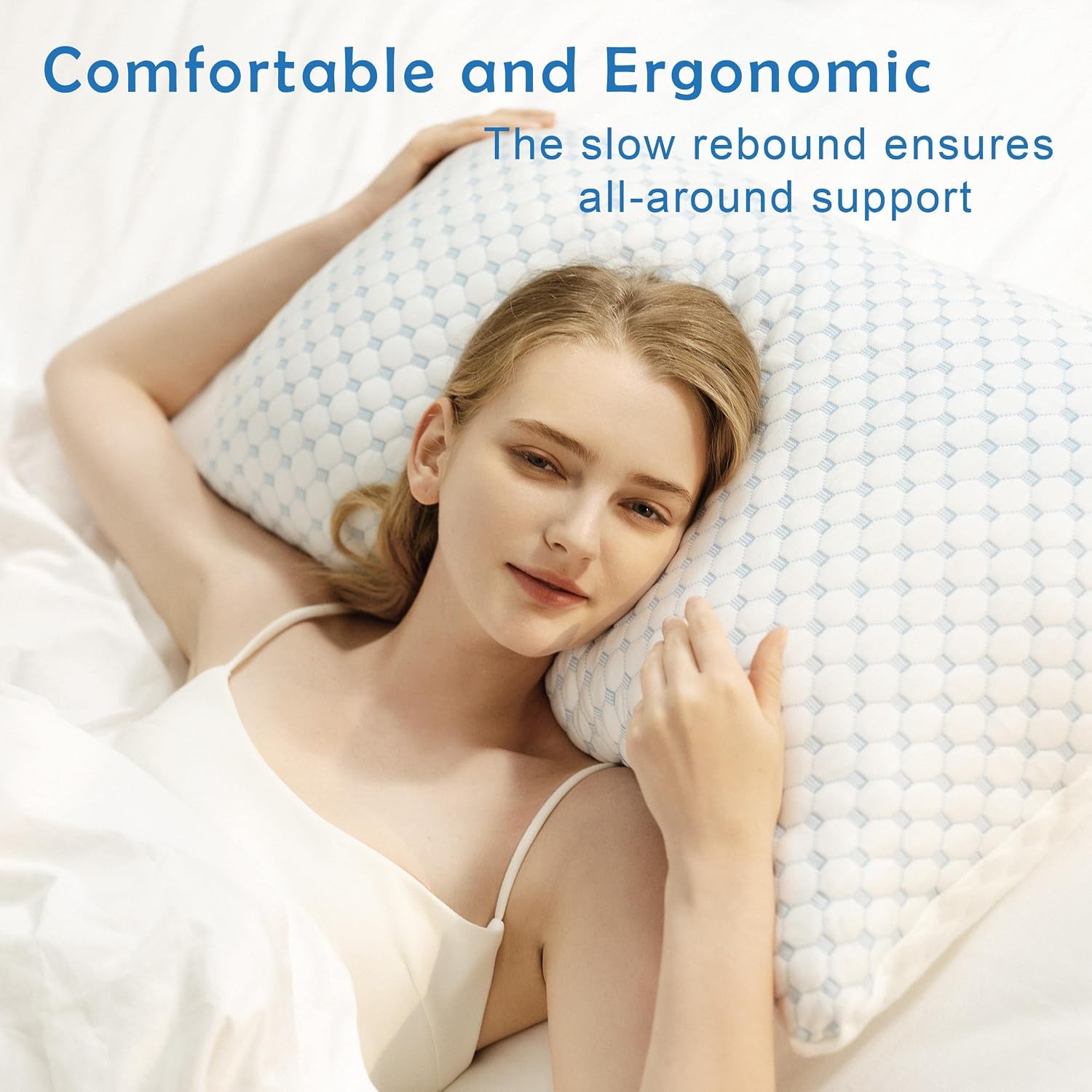 Premium Adjustable Shredded Memory Foam Pillow Suitable for Side Back