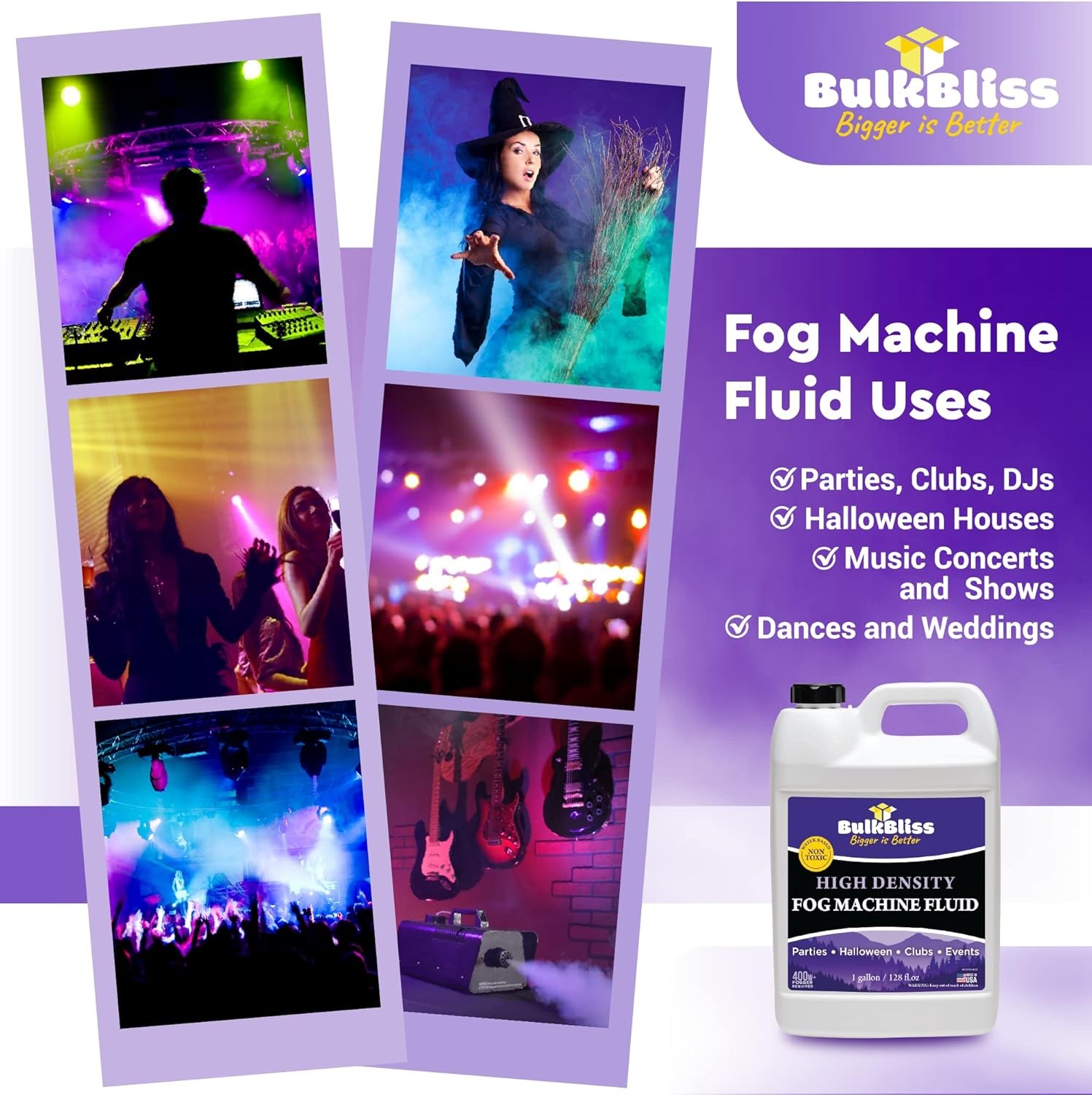 Fog Machine Fluid, Indoor Liquid Formula for Parties and Events, High 1 Quart