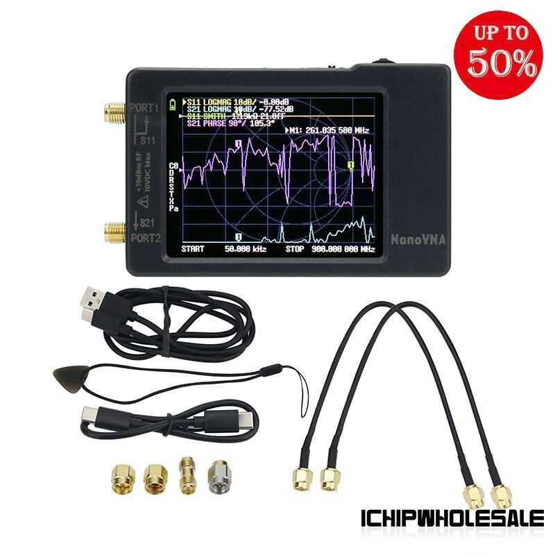 Vector Network Analyzer Upgraded NanoVNA-F HF VHF UHF VNA 50KHz-900MHz