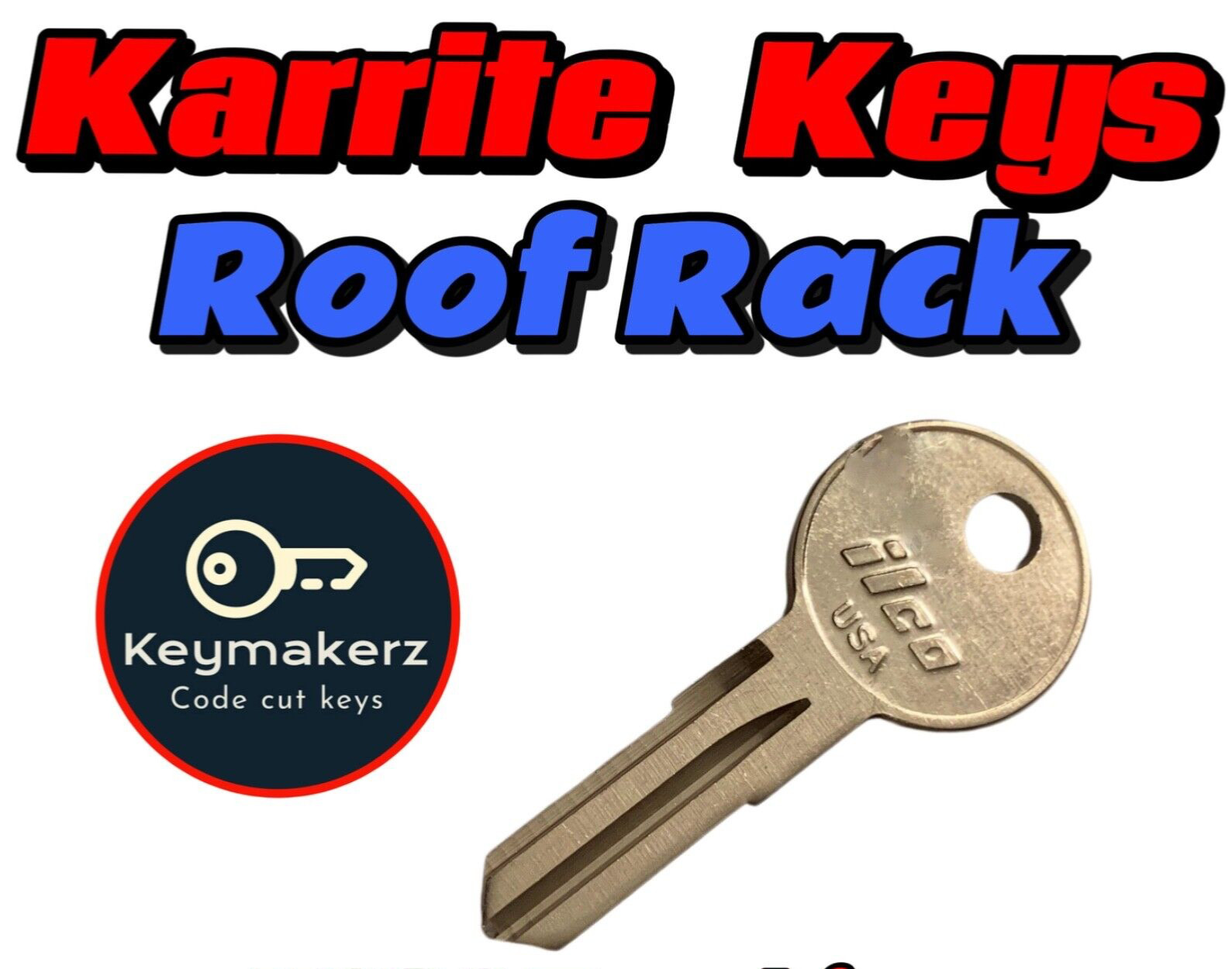 Karrite Roof Rack Luggage Carrier Keys Replacement Key Cut to Code 2802-3021