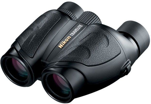 Nikon Compact Travelite 8x25mm Porro Prism Black Binoculars w/ Rubber : 7277